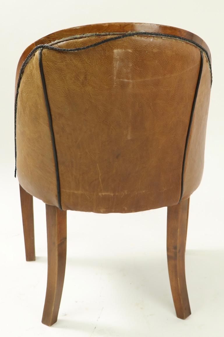 Walnut Art Deco Cloud Slipper Chair Attributed to Harry and Lou Epstein
