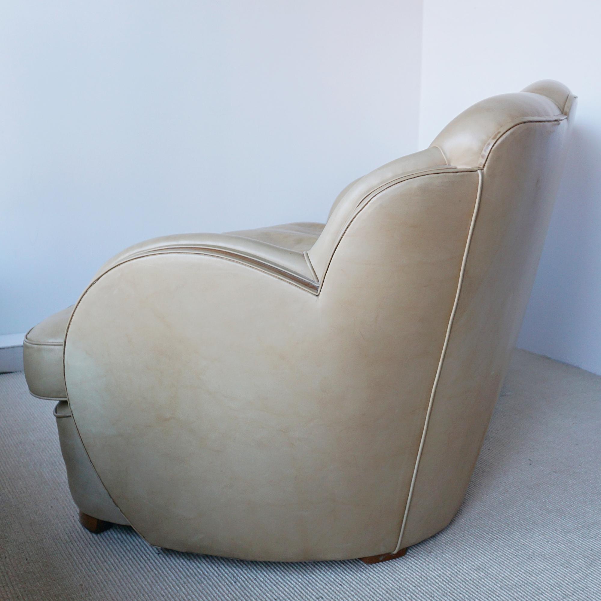 Art Deco 'Cloud Sofa' by Harry & Lou Epstein with Vintage Upholstery In Good Condition In Forest Row, East Sussex