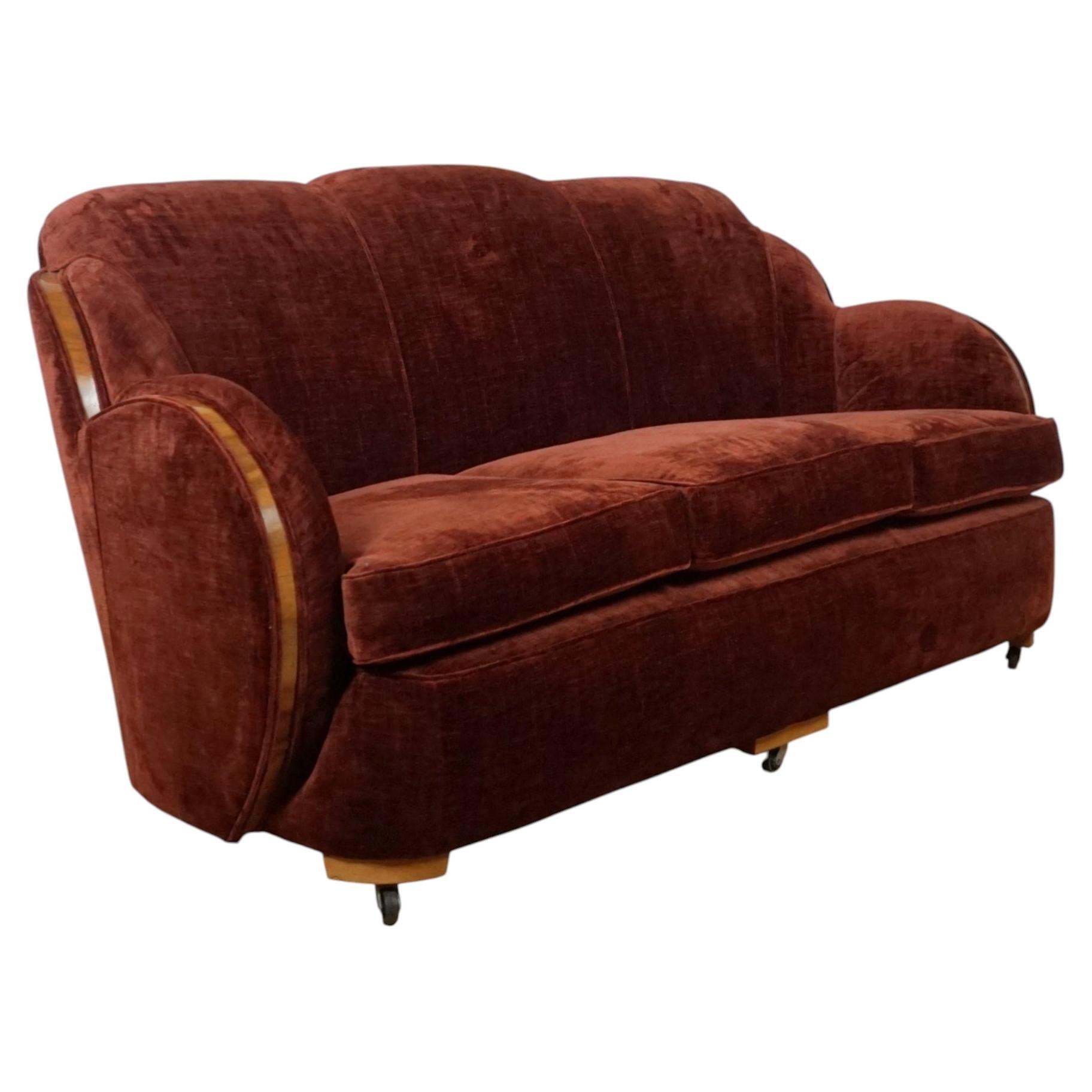 Art Deco 'Cloud Sofa'' For Sale