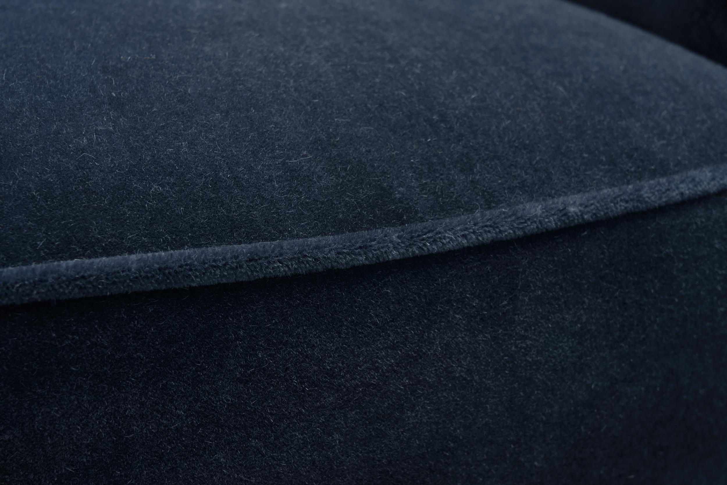 Art Deco Club Chair in Dark Blue Mohair, Europe 1930s For Sale 6
