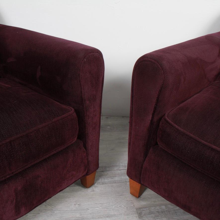 20th Century Art Deco Club Chairs by Lee Industries