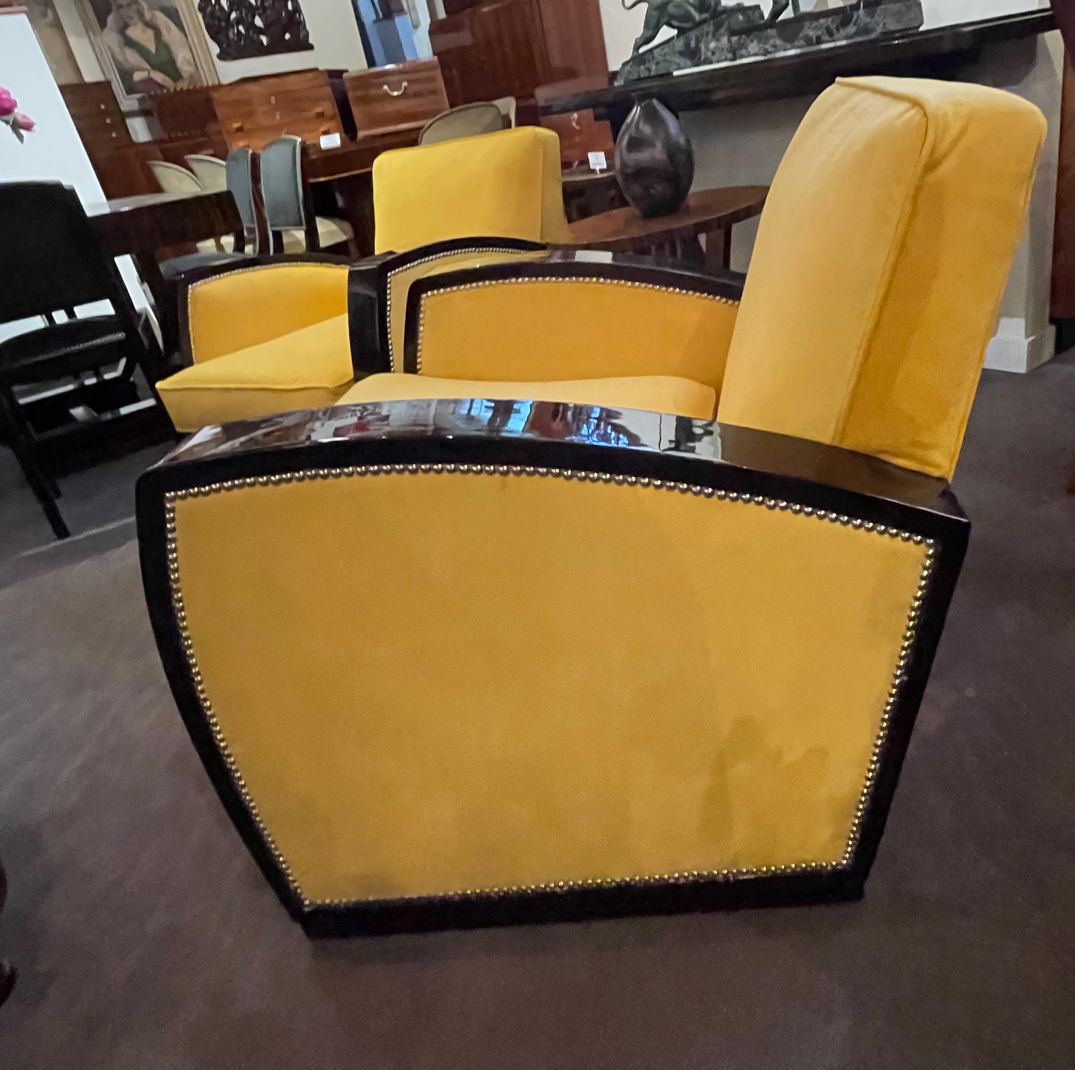 Art Deco Club Chairs French Style 1
