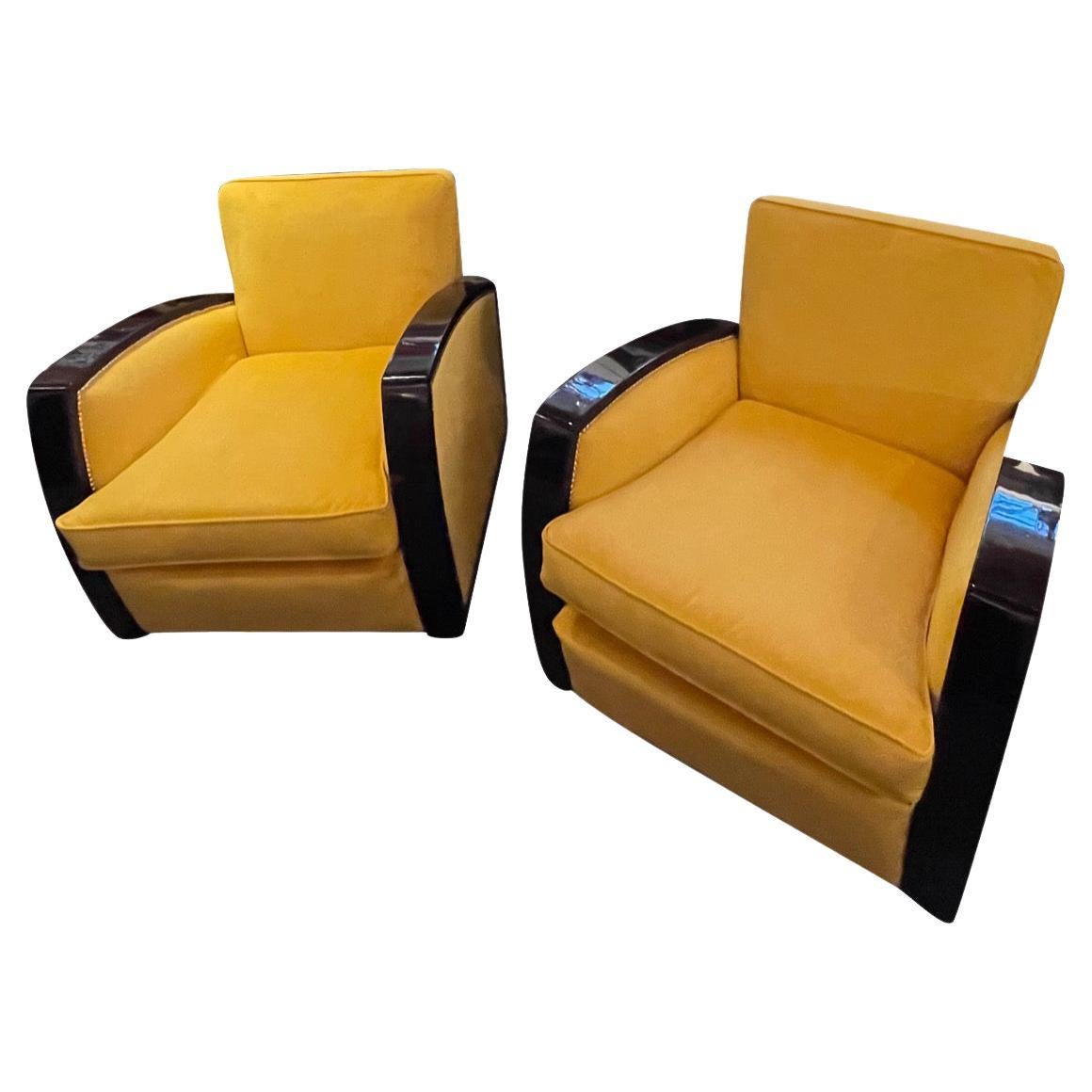 Art Deco Club Chairs French Style