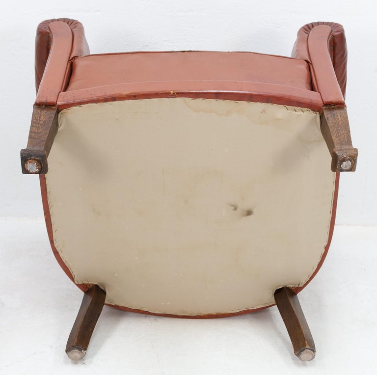 Art Deco Club Lounge Chair For Sale at 1stDibs