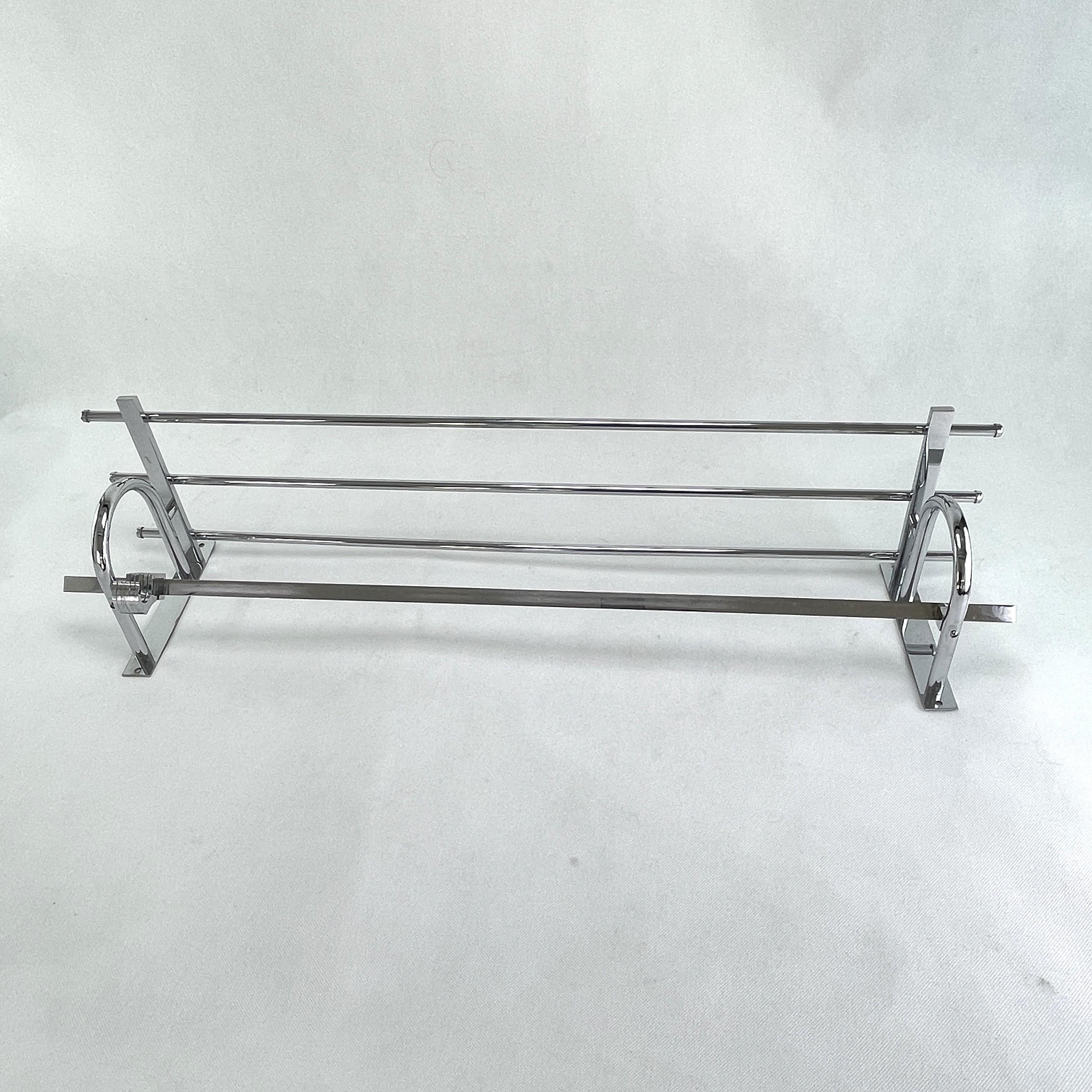 French Art Deco Coat Rack Chrome, 1930s