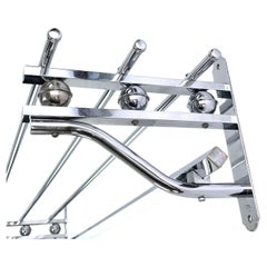 Antique Art Deco Coat Rack Chrome, 1930s