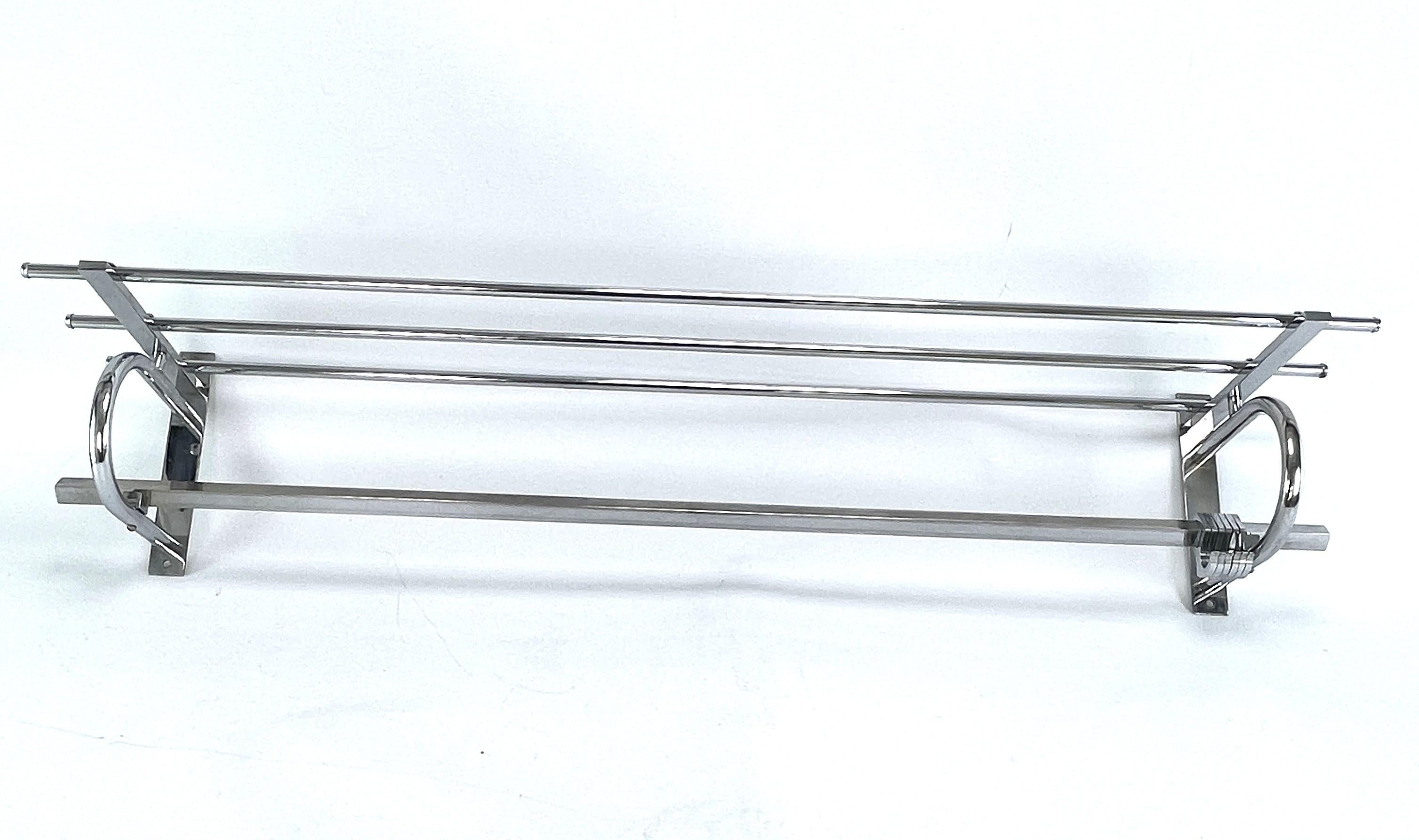 Art Deco Coat Rack Chrome Bauhaus Modernist, 1930s In Good Condition For Sale In Bingen am Rhein, RP