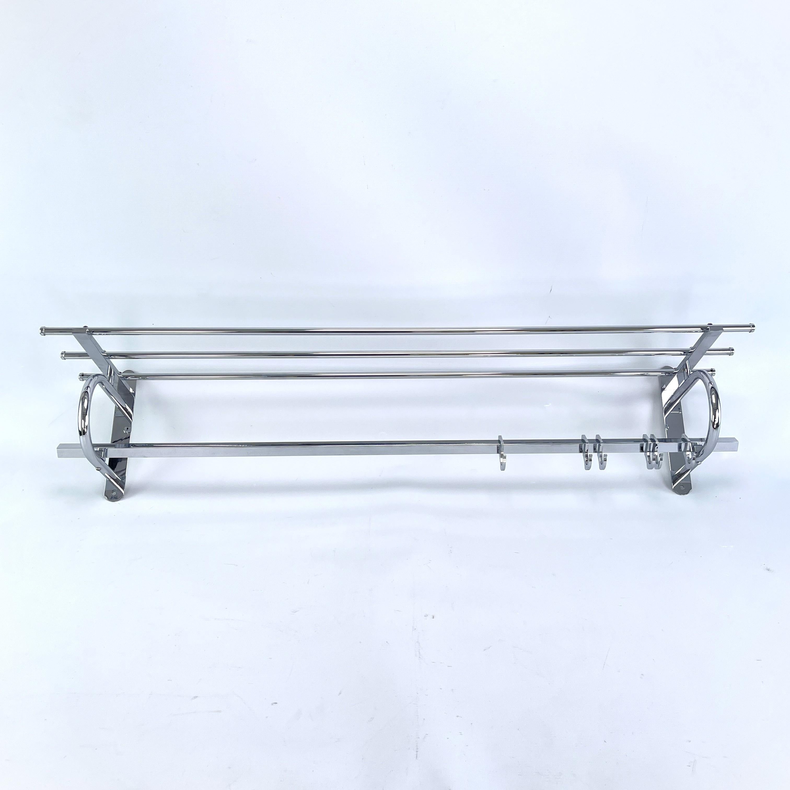 20th Century Art Deco Coat Rack Chrome Bauhaus Modernist, 1930s For Sale