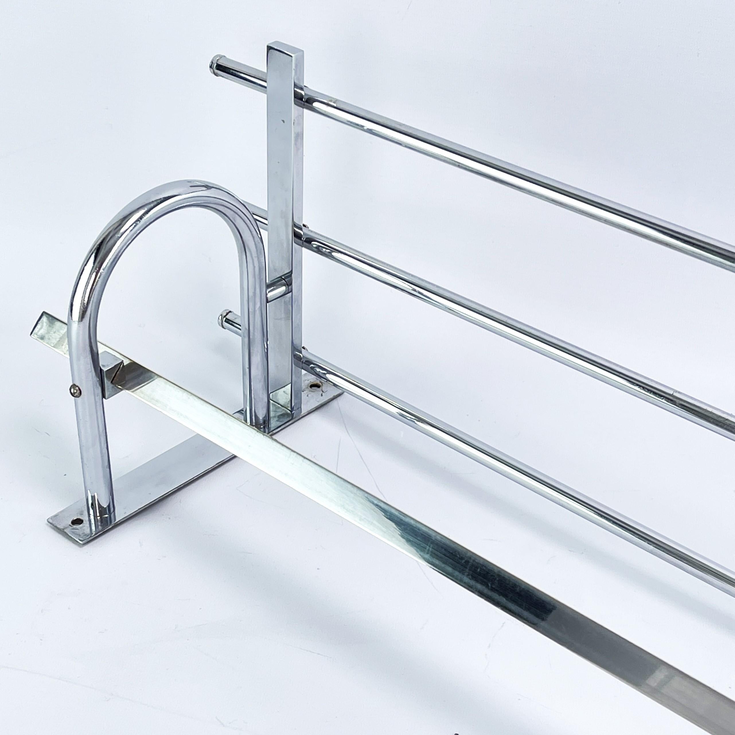 Metal Art Deco Coat Rack Chrome Bauhaus Modernist, 1930s For Sale