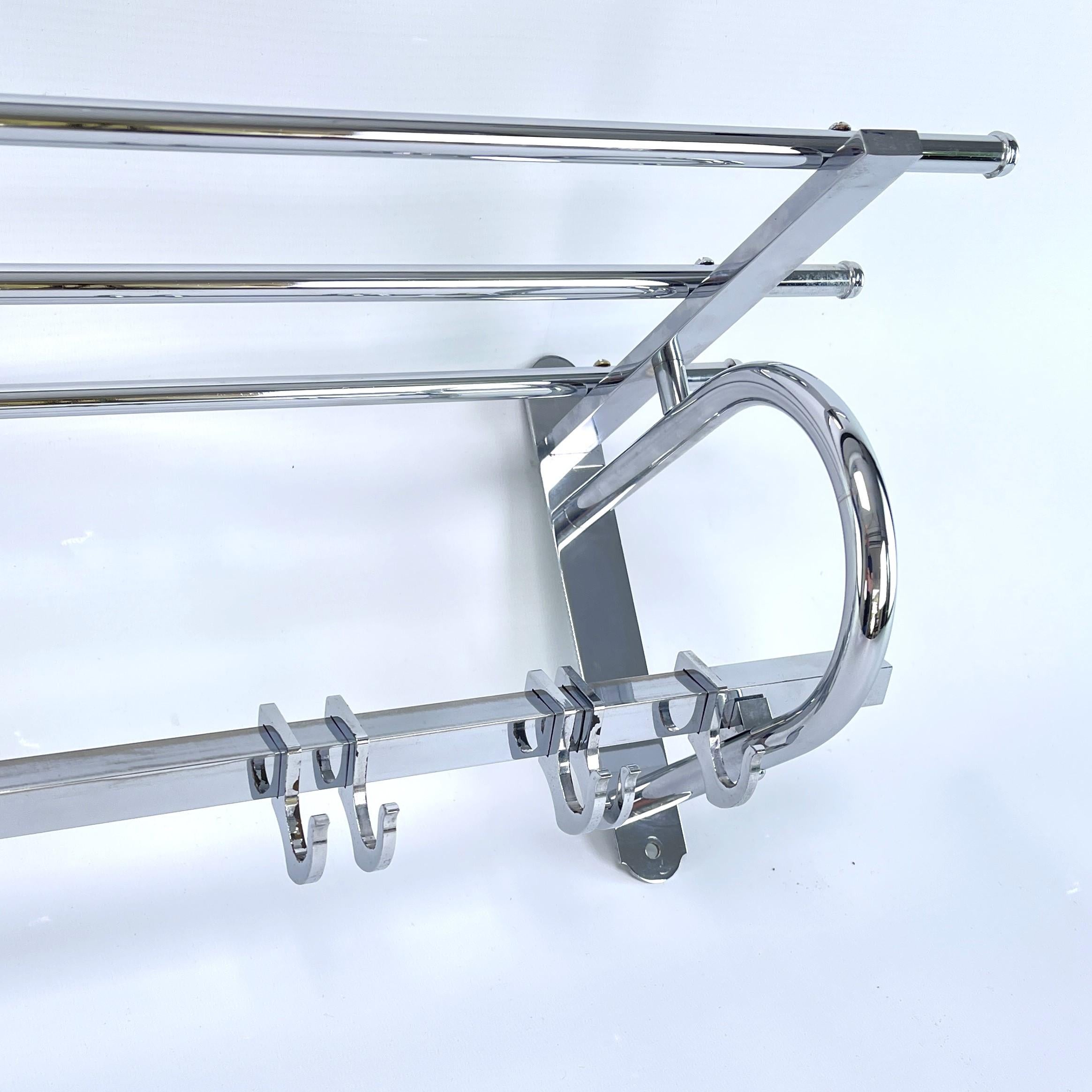 Art Deco Coat Rack Chrome Bauhaus Modernist, 1930s For Sale 1