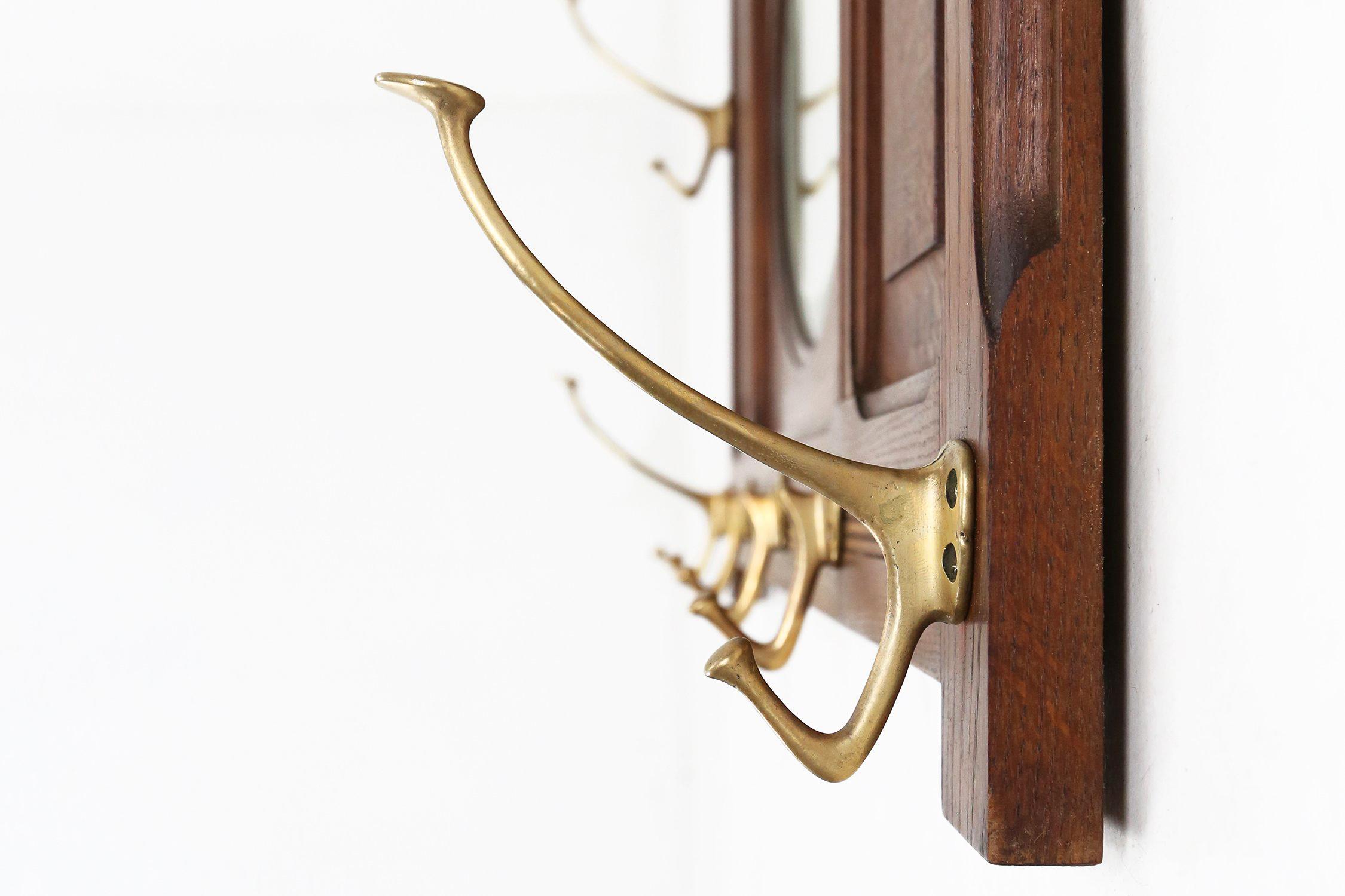 Art Deco coat rack in wood with mirror by Adolf Loos, Austria 1916 2