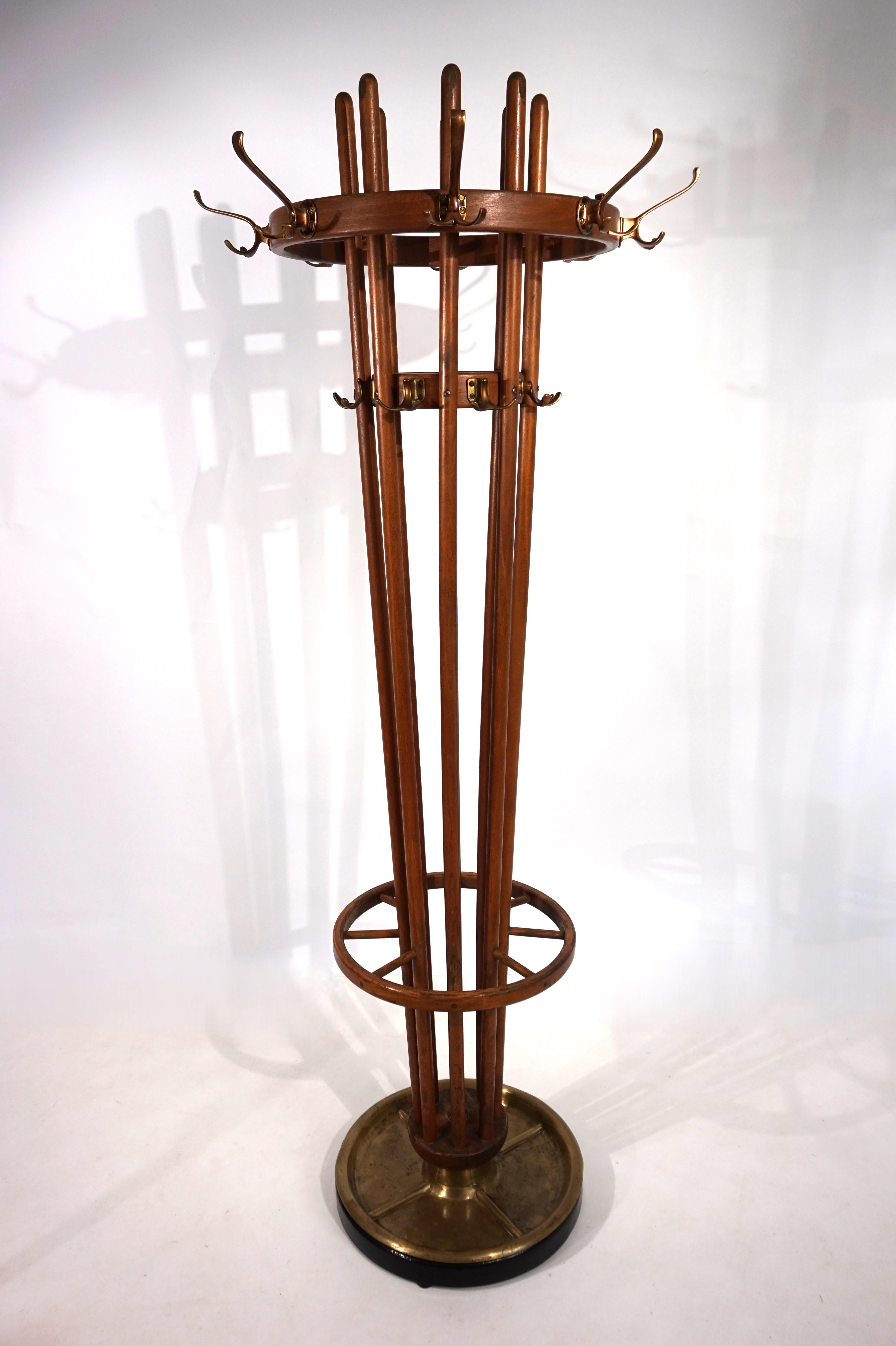 Ottone Appendiabiti Art Deco ruotabile, 1930 in vendita