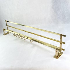 ART DECO Coat Rack Wall Coat Rack Gold Brass 1930s