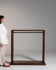Art Deco Coat Rack, Warm Brown Wood & Metal, French Design, 1920-1929