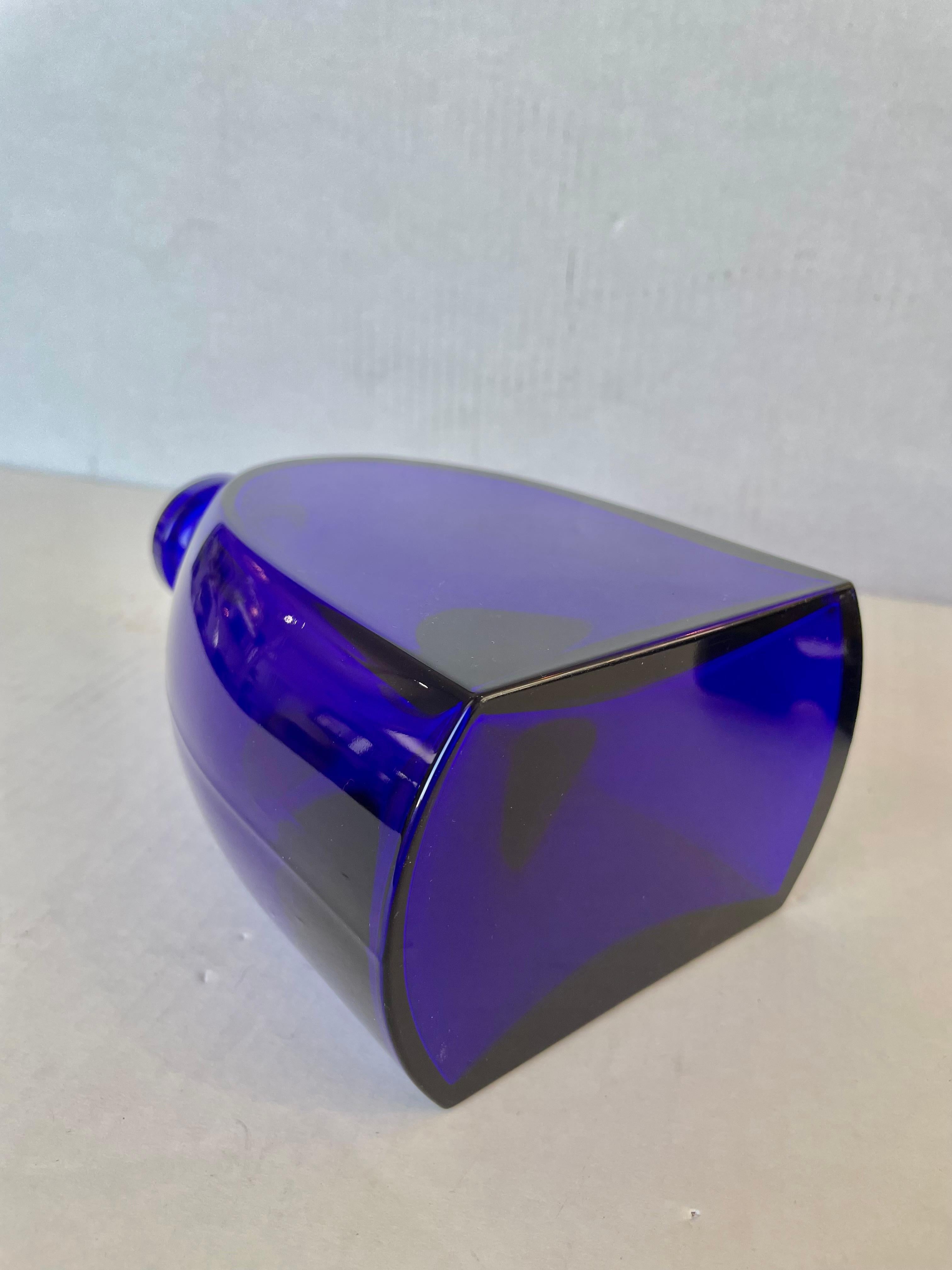 Art Deco Cobalt Blue Decanter For Sale 4