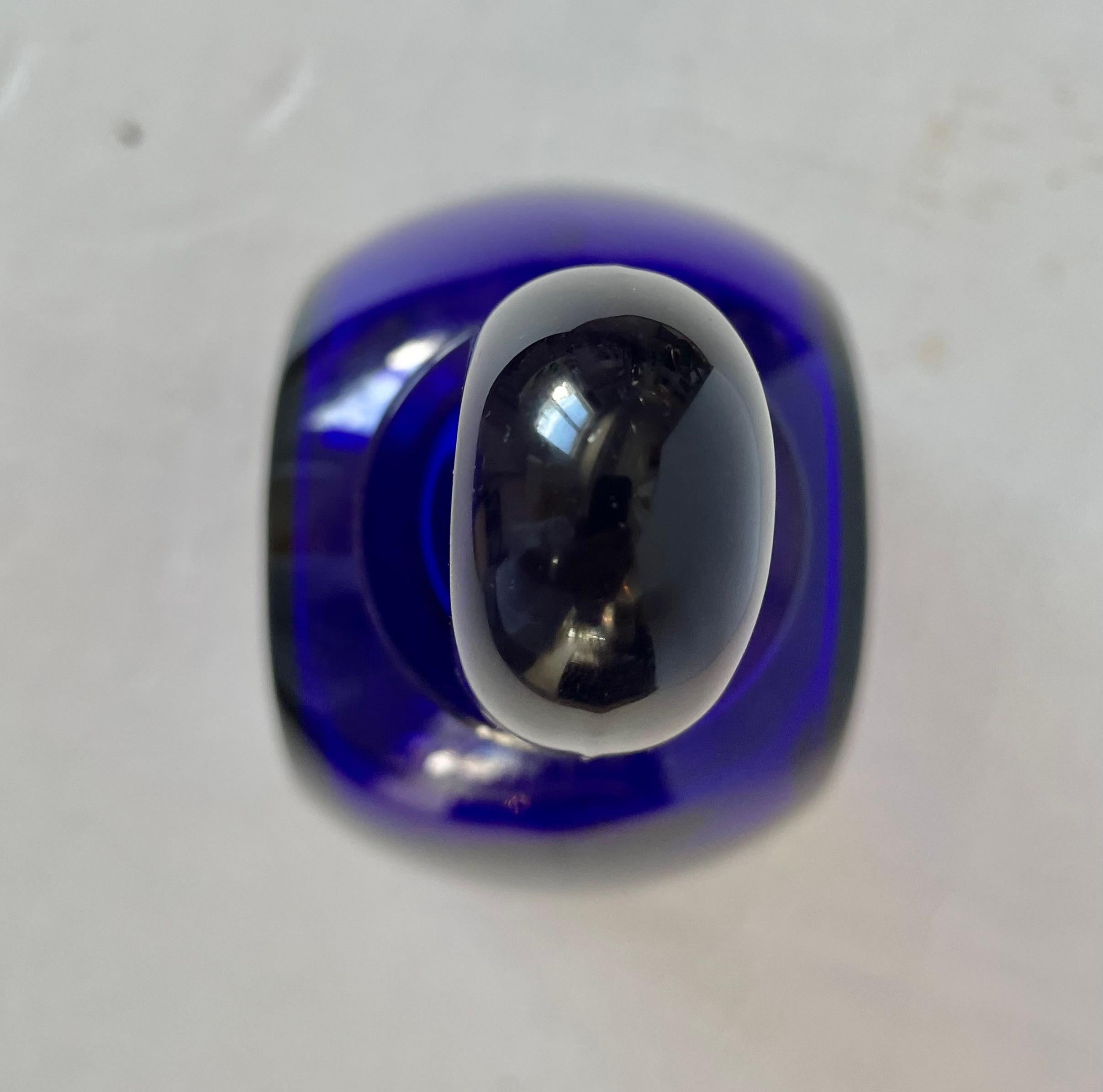 Art Deco Cobalt Blue Decanter For Sale 7