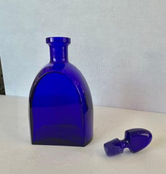 Art Deco Cobalt Blue Decanter