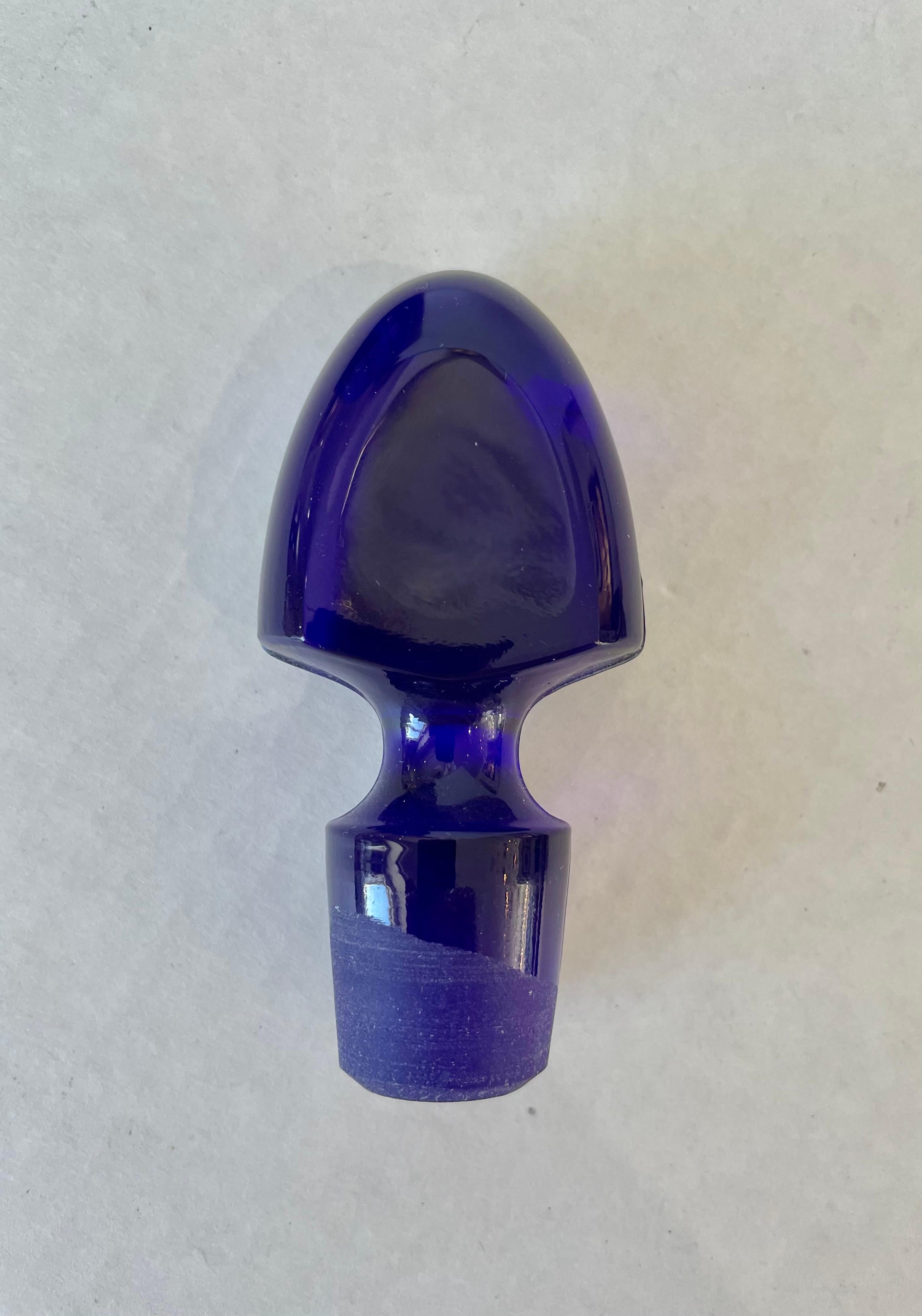 Art Deco Cobalt Blue Decanter For Sale 1
