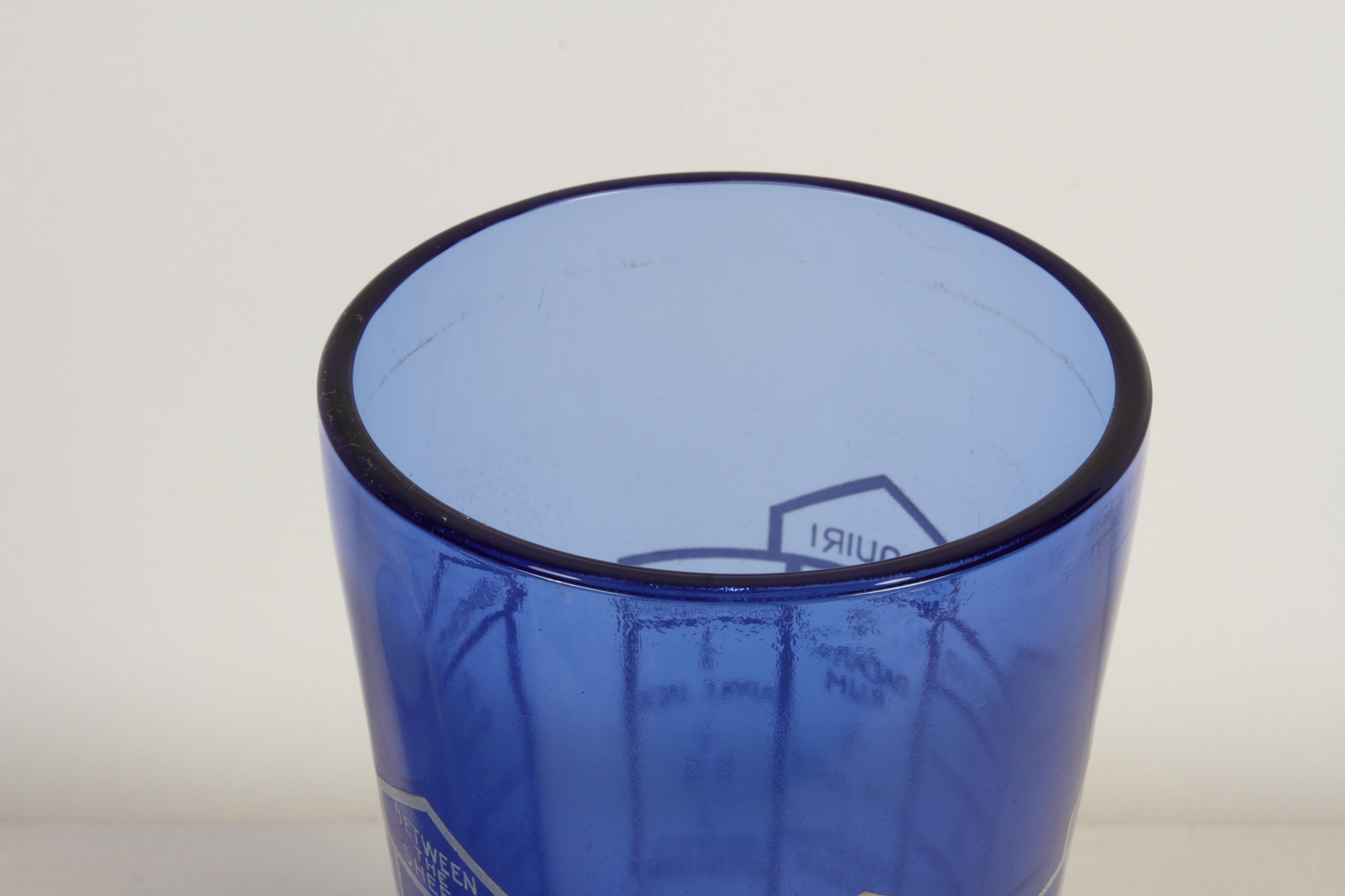 Kobaltblauer Art déco-Cocktailshaker aus Glas im Art déco-Stil mit 10 Rezepten und sechs passenden Gläsern  im Angebot 10