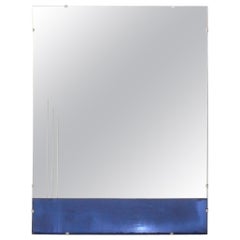 Art Deco Cobalt Blue Mirror 38" x 30" Circa 1930s