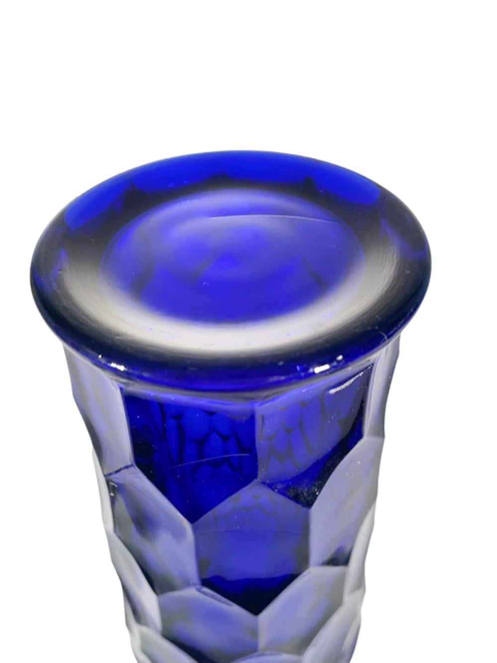 American Art Deco Cobalt Blue Shaker by Paden City Glass in the 