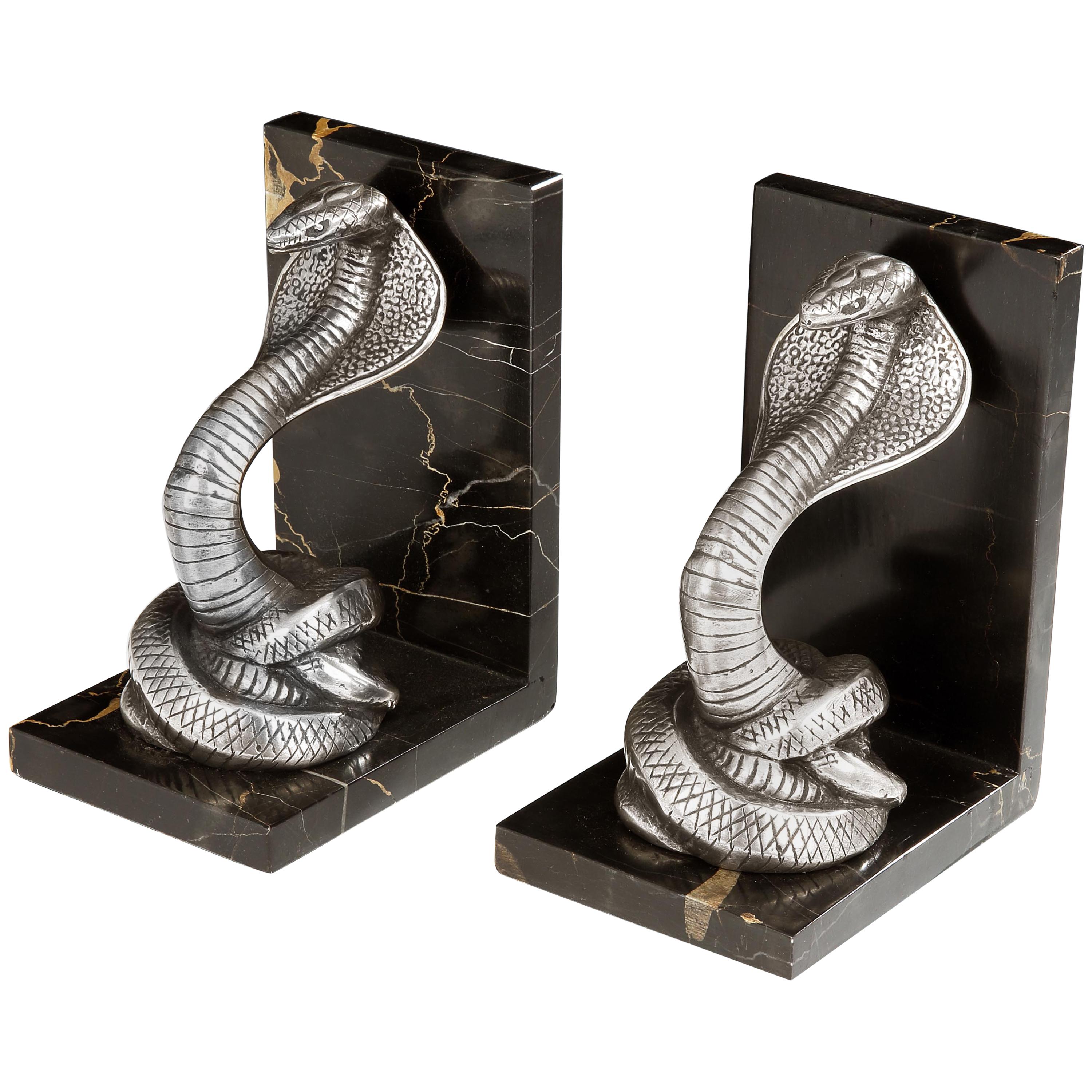 Art Deco 'Cobra' Bookends  For Sale