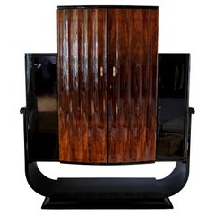 Art Deco Cocktail Bar Cabinet by Harry and Lou Epstein, Black, England 1920s