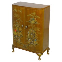 Vintage Art Deco Cocktail Bar Cabinet Chinoiserie Circa 1930 Harrods