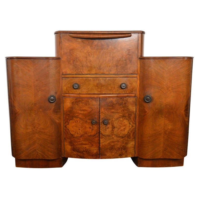 Art Deco Cocktail Bar in Burl Walnut by Talent For Sale at 1stDibs ...