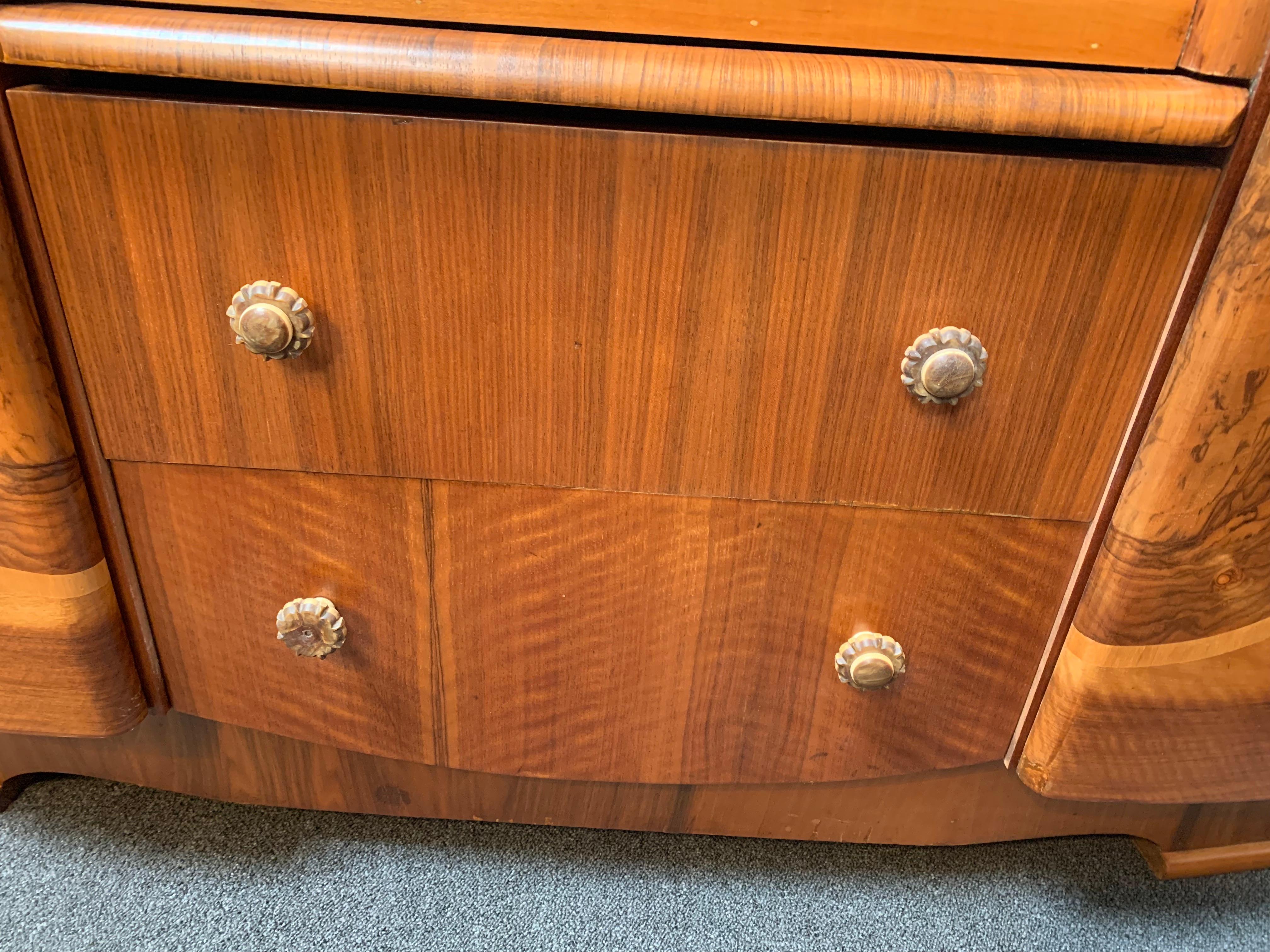 Mid-20th Century Art Deco Cocktail Cabinet and Sideboard For Sale