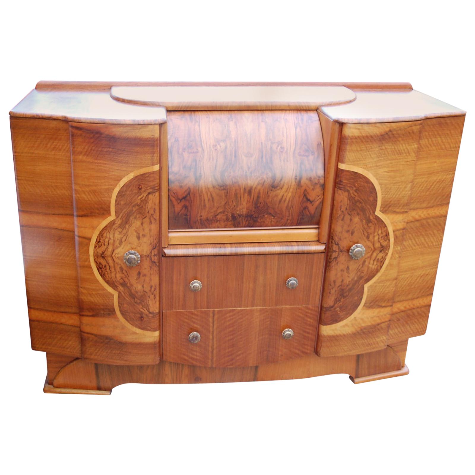 Art Deco Cocktail Cabinet and Sideboard For Sale