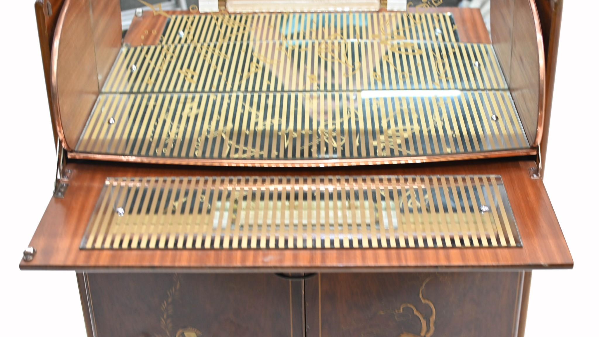 Art Deco Cocktail Cabinet Chinoiserie Drinks Chest Period 1930s 11
