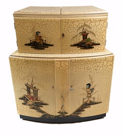 Art Deco Cocktail Cabinet Drinks Chest Chinoiserie, 1930