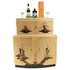 Art Deco Cocktail Cabinet Drinks Chest Chinoiserie, 1930