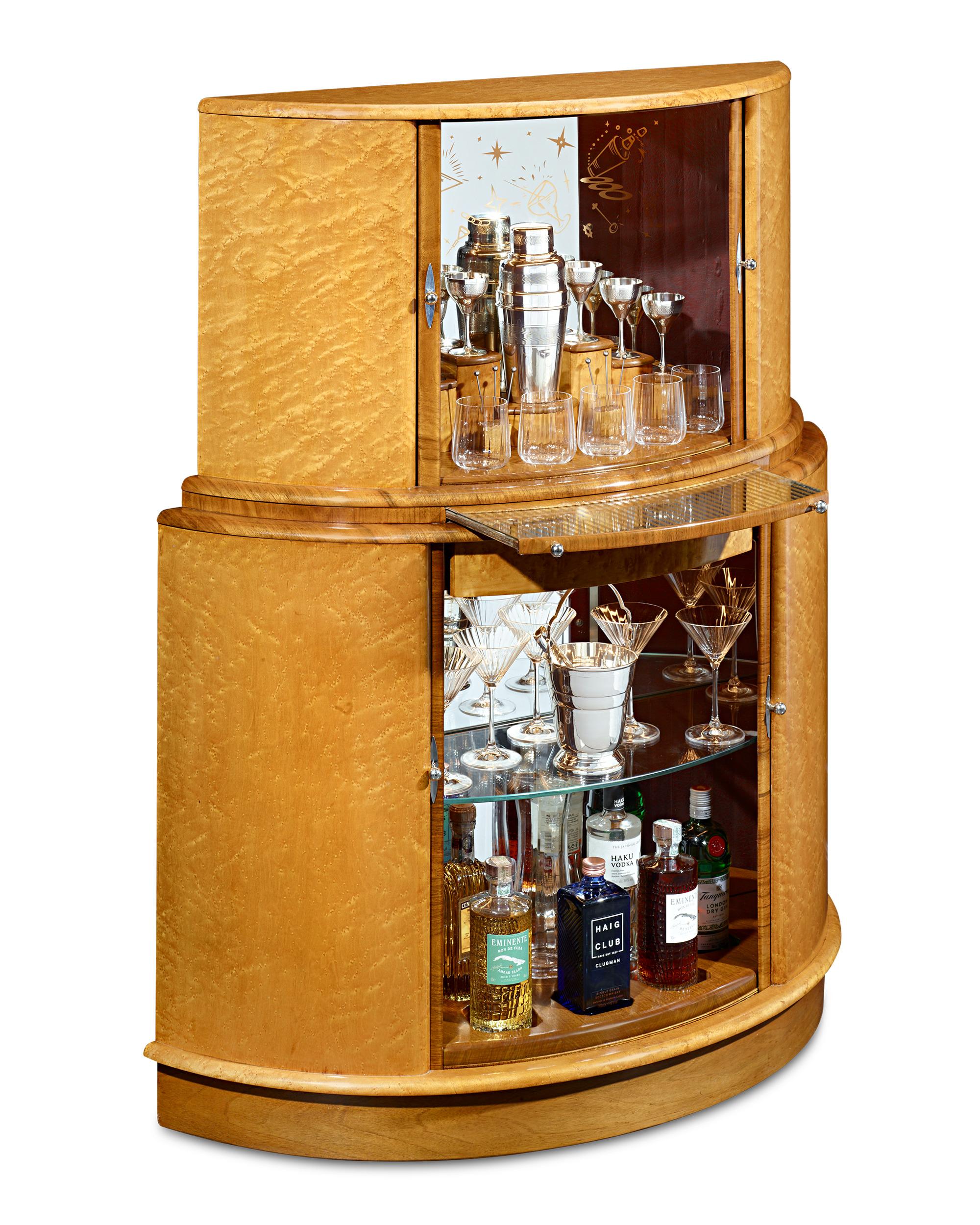 English Art Deco Cocktail Cabinet
