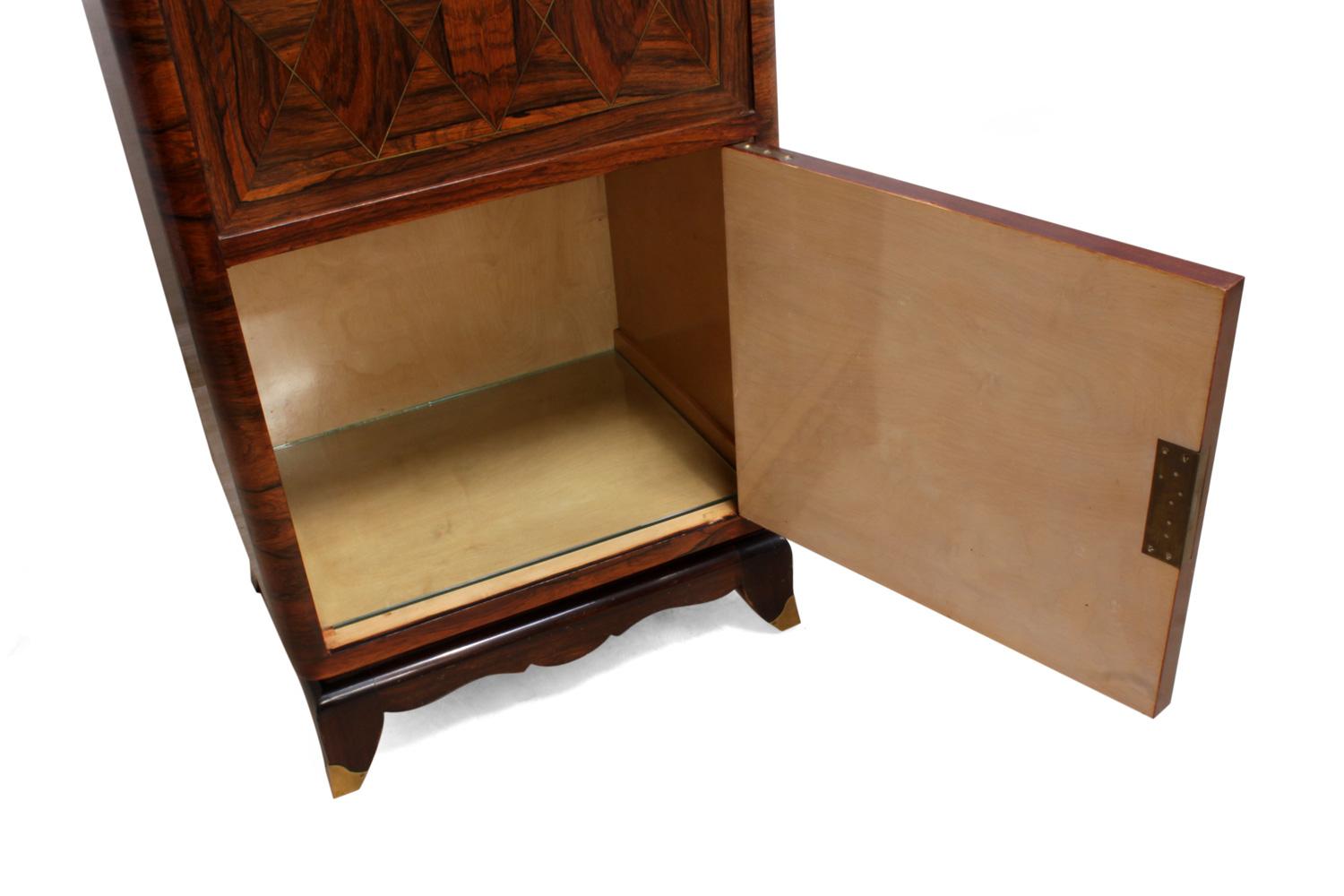 Art Deco Cocktail Cabinet in Rosewood, circa 1920 2