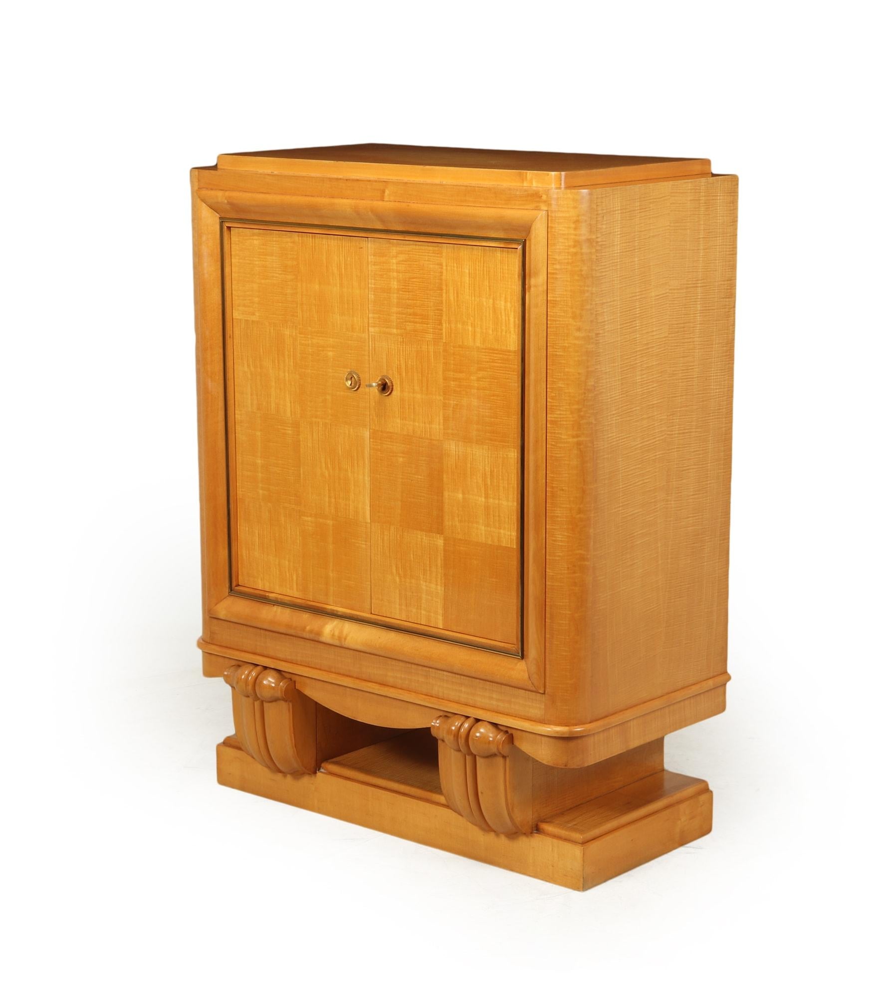French Art Deco Cocktail Cabinet in Sycamore