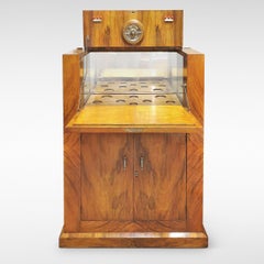 Art Deco Cocktail Cabinet in Walnut Veneers