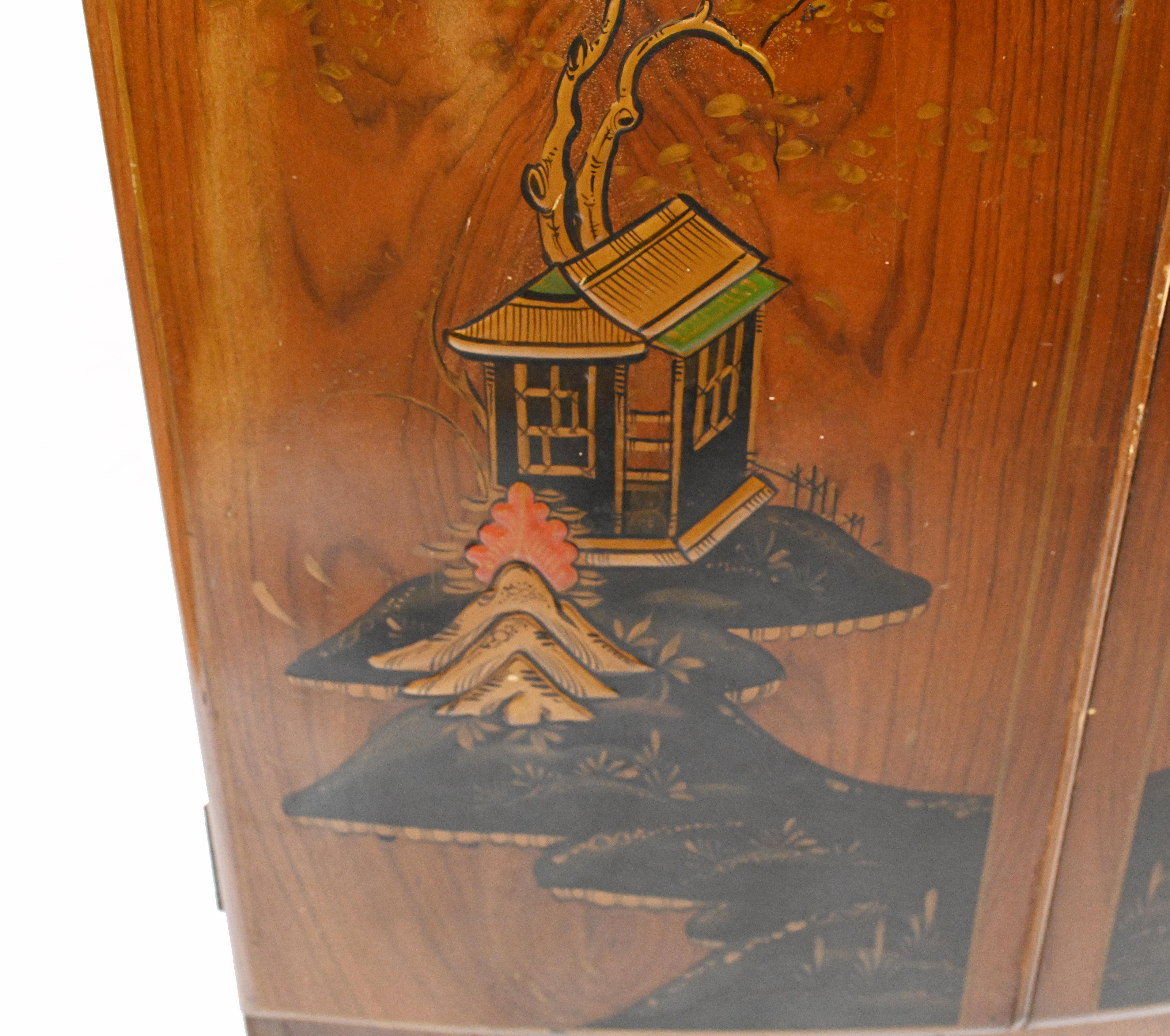 Other Art Deco Cocktail Cabinet Vintage 1920s Chinoiserie