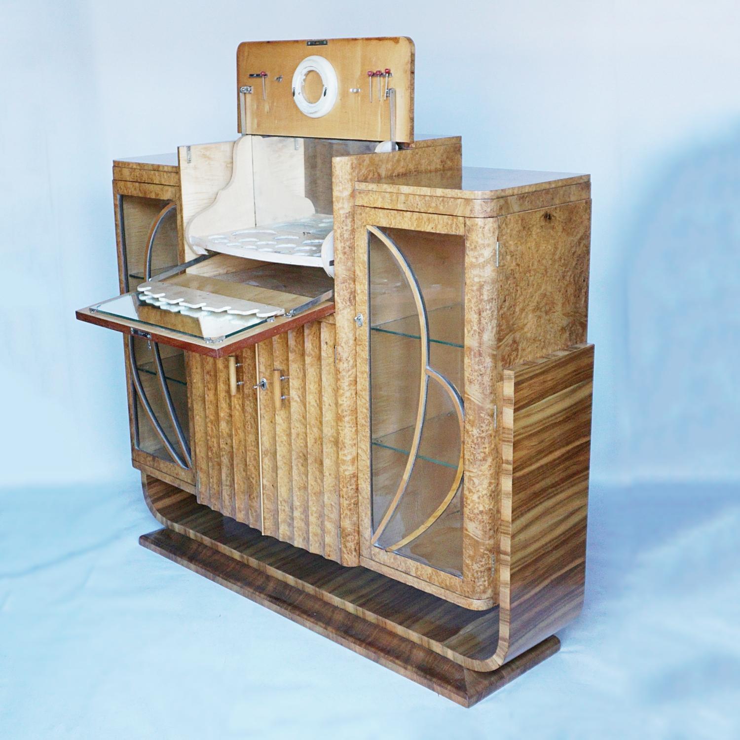 Art Deco Cocktail/Display Cabinet by Harry & Lou Epstein English circa 1935 4