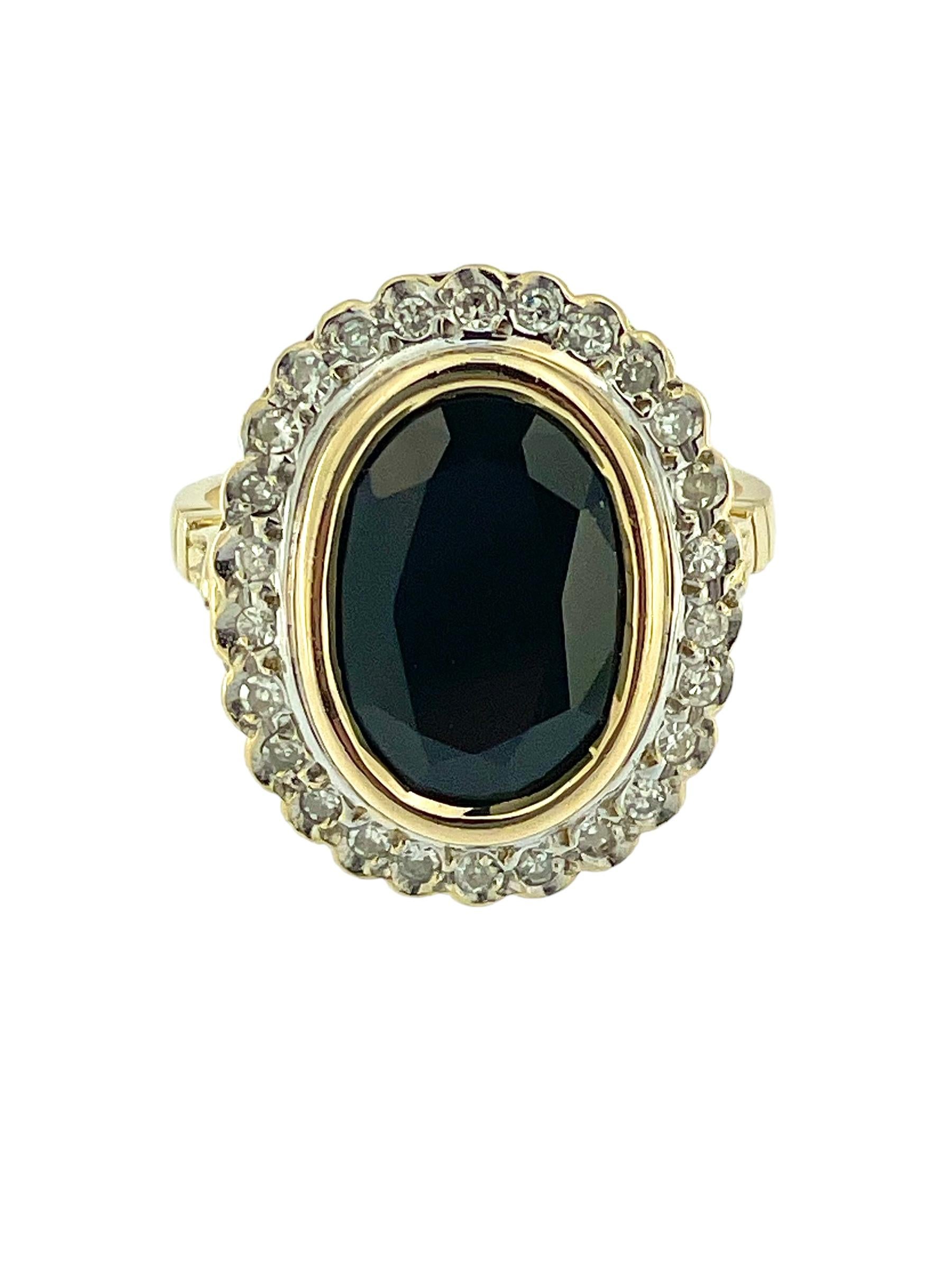 This Art Deco Cocktail Gold Ring is a magnificent statement piece that exudes luxury and sophistication. Crafted in the iconic French style, it embodies the timeless elegance and exquisite craftsmanship synonymous with Art Deco French jewelry