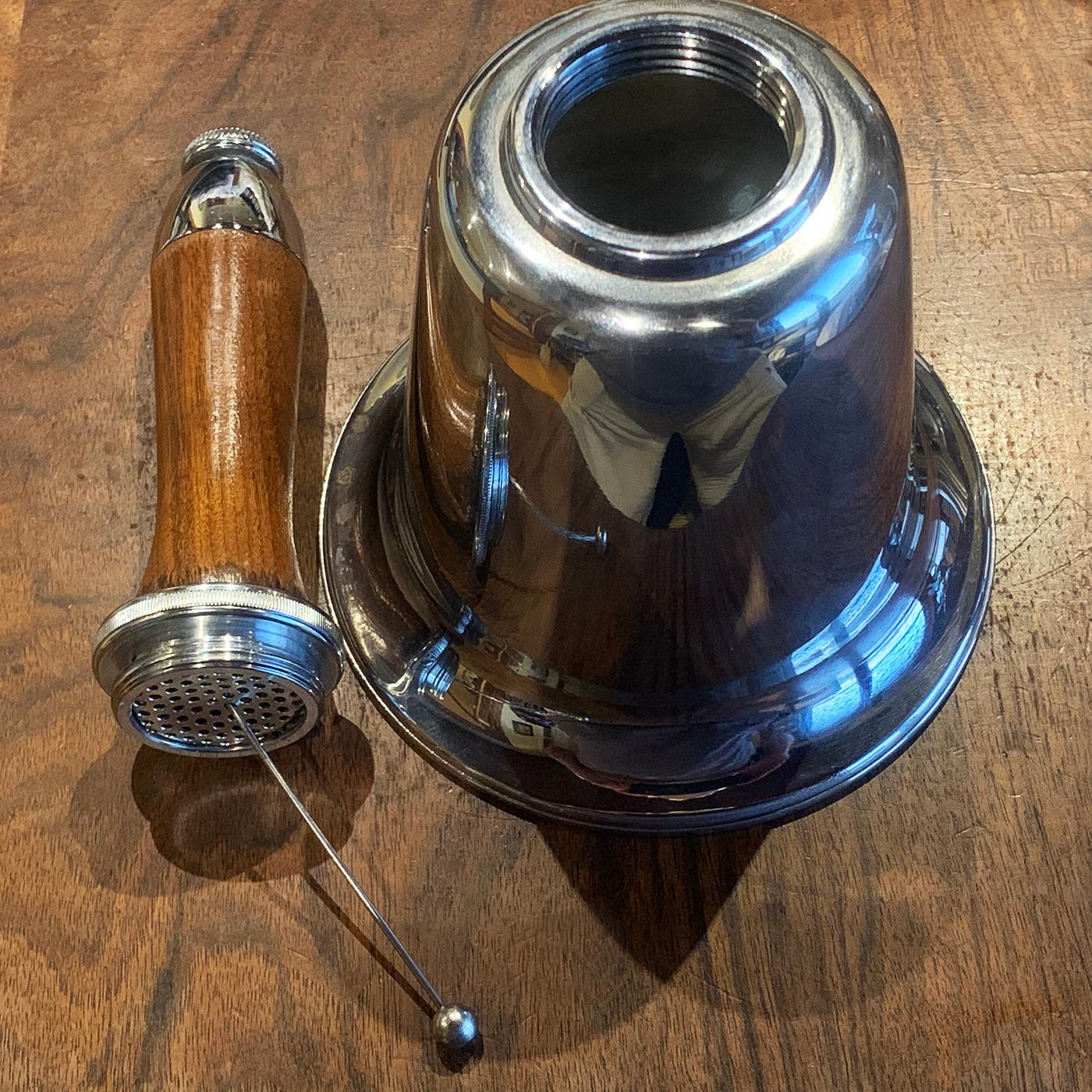 American Art Deco Cocktail Martini Shaker as a Bell For Sale