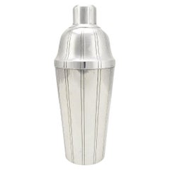 Used Art Deco Cocktail Martini Shaker Silverplate by Boulenger