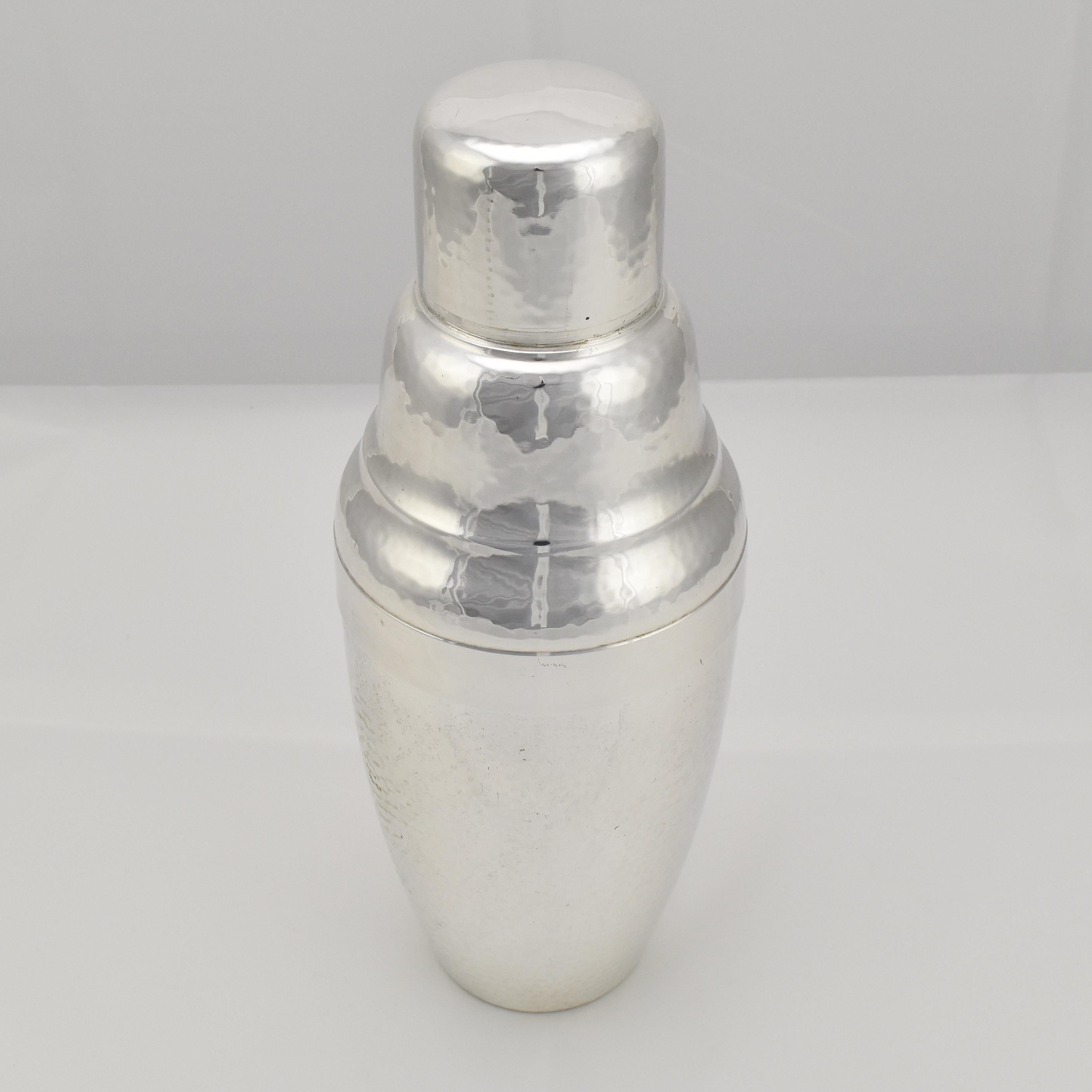German Art Deco Cocktail Martini Shaker Silverplate by OKE For Sale