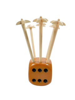 Art Deco Cocktail Muddlers of Star Form in a Bakelite Dice Themed Stand