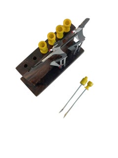 Art Deco Cocktail Pick Set - Couple Seated at Bar - Glasses and Shaker are Picks