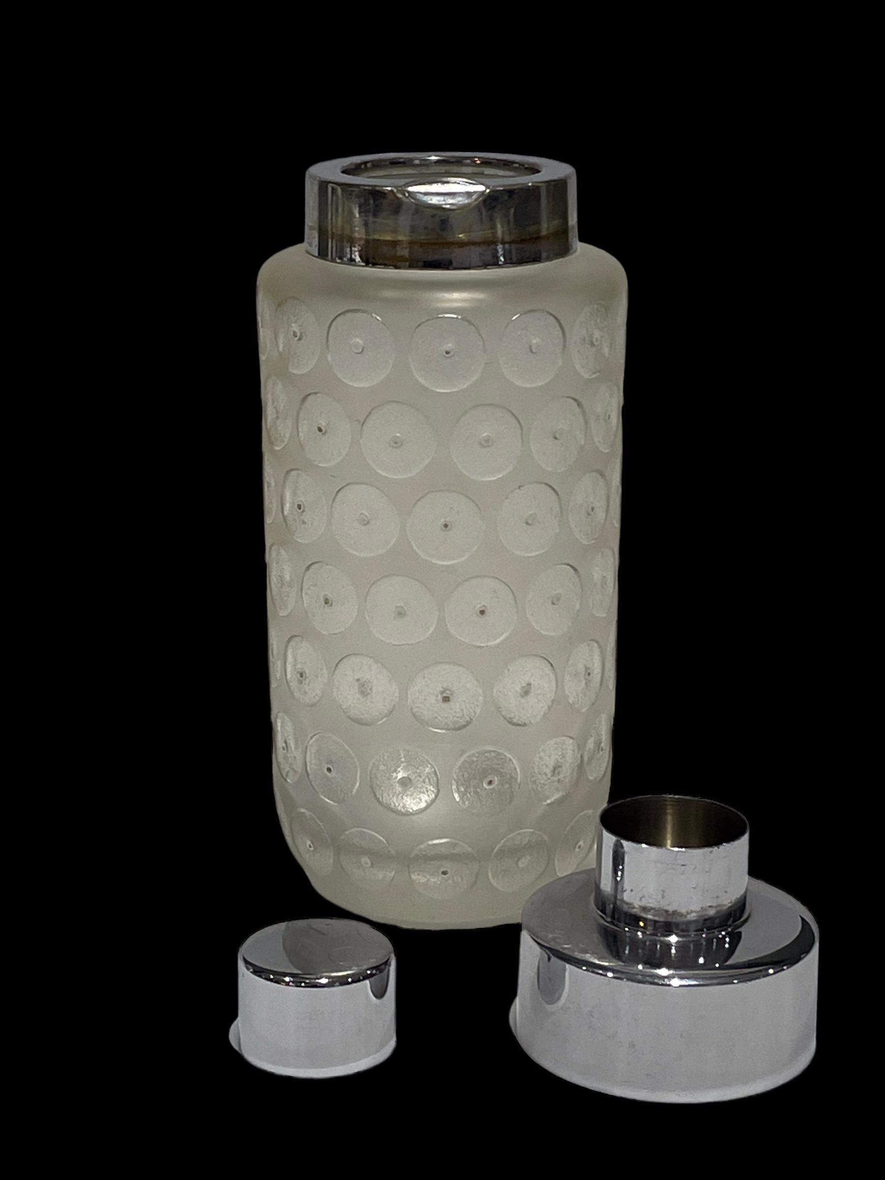 French Art Deco Cocktail Shaker by Daum