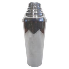 Art Deco Cocktail Shaker by Glo-Hill with Sleek body and Stepped Top