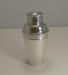 Art Deco Cocktail Shaker With Integral Ice Crusher by William Sturtcliffe