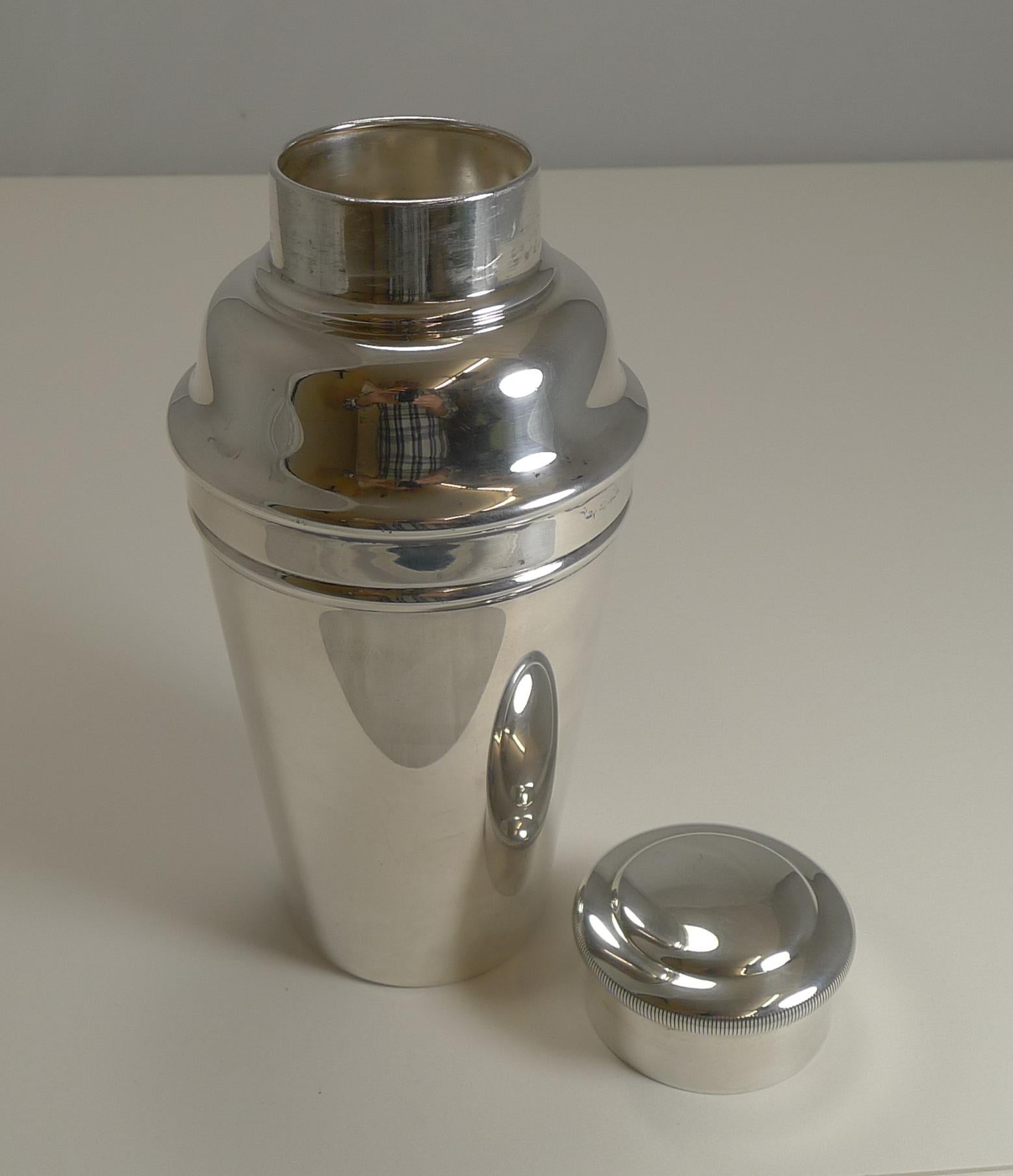 Art Deco Cocktail Shaker With Integral Ice Crusher by William Sturtcliffe 2